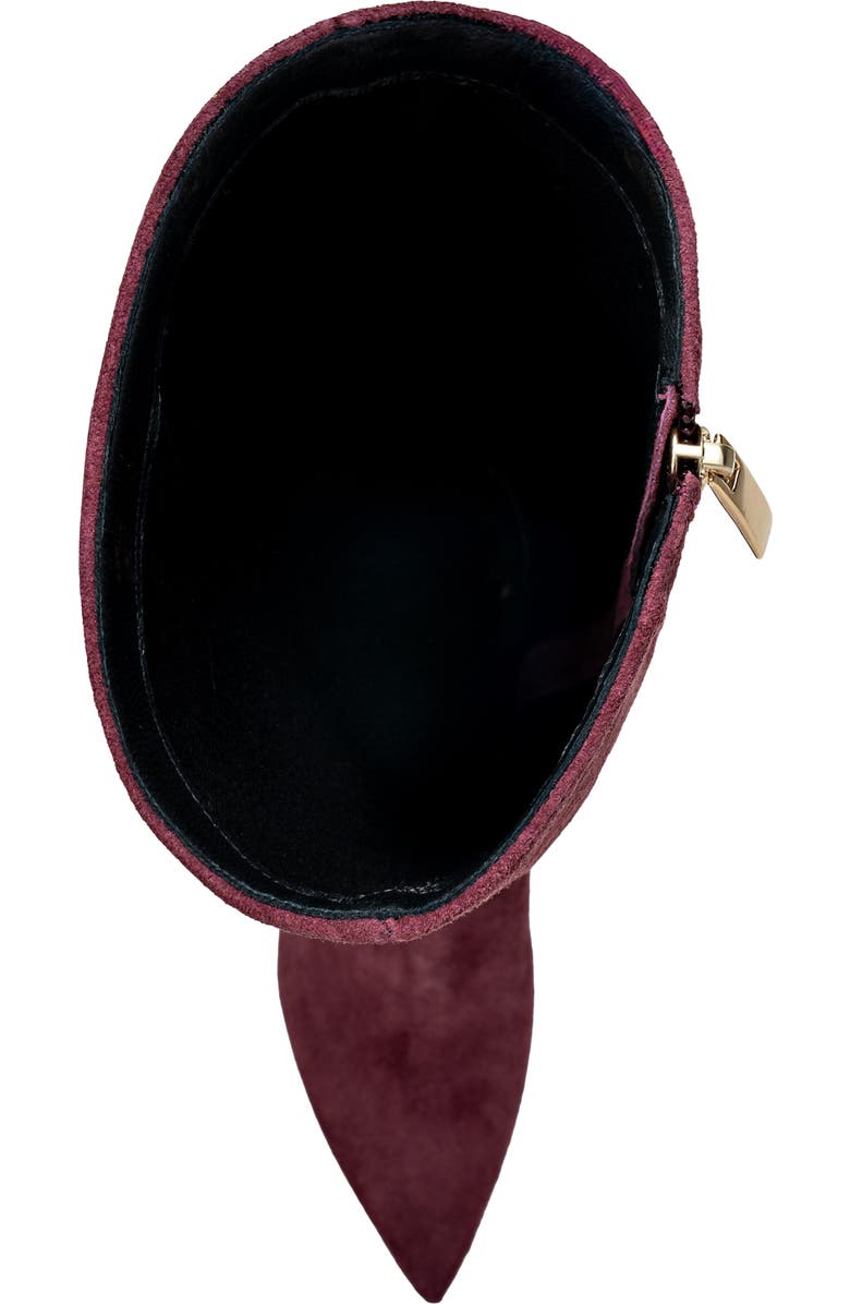 L'AGENCE Marya Knee High Boot, Alternate, color, Burgundy Suede