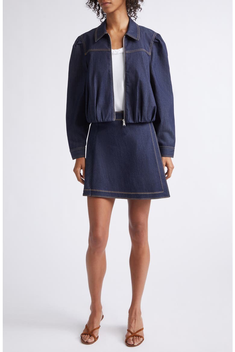 Tammi Denim Miniskirt, Alternate, color, INDIGO