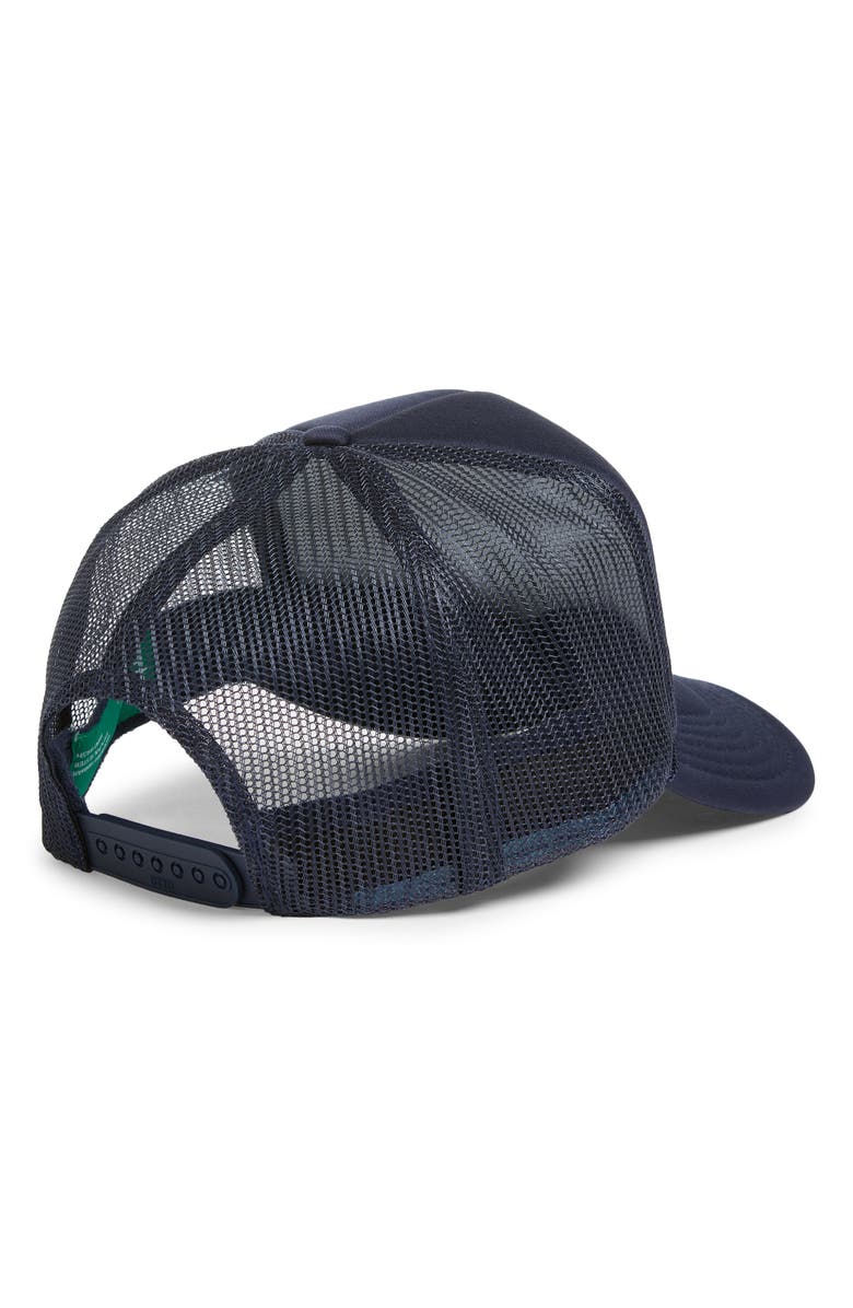Friday Feelin’ Thankful Trucker Hat, Alternate, color, Navy