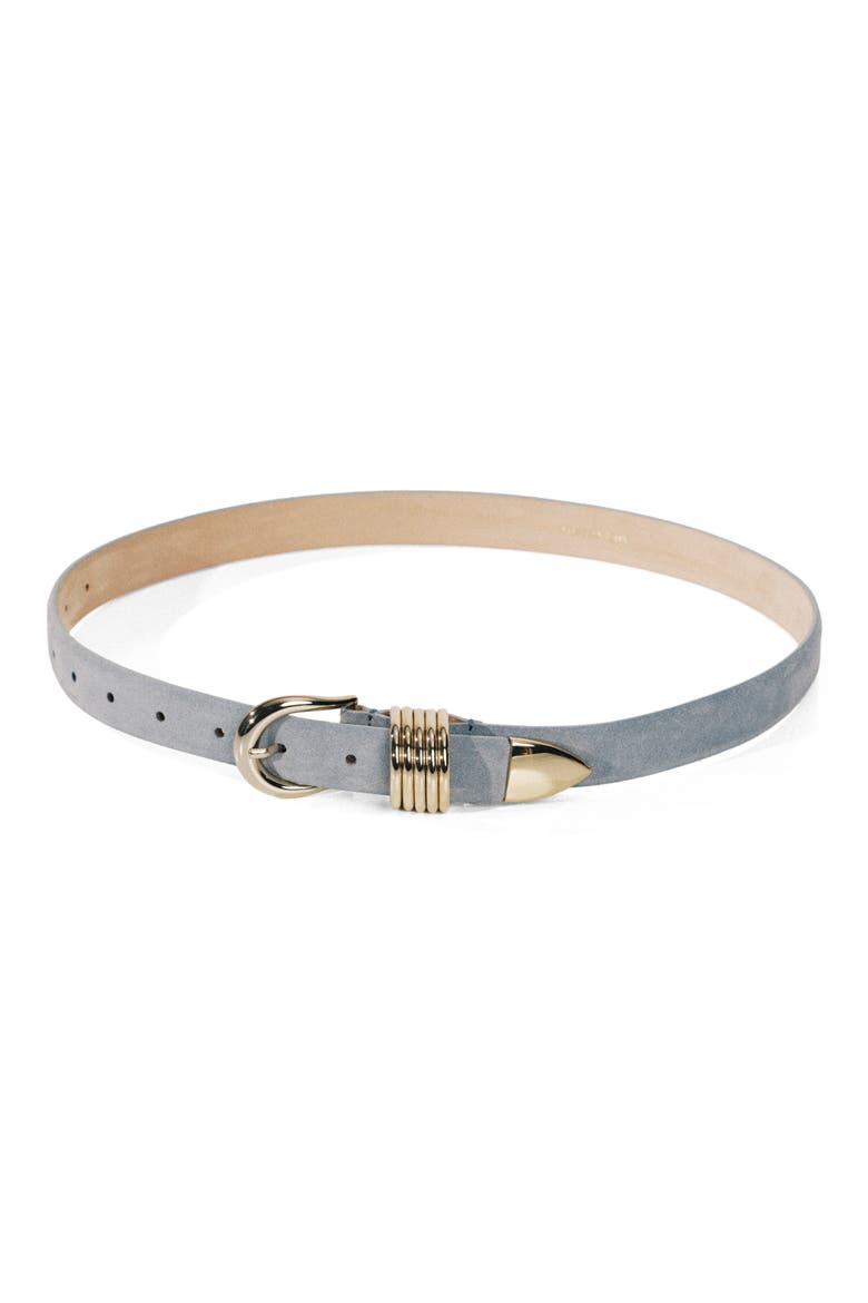 Hollyhock Suede Belt, Main, color, BLUE/ GOLD