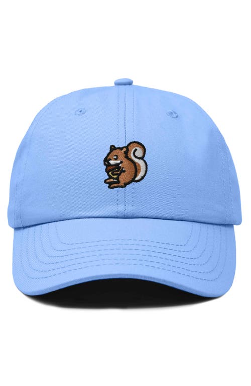 Dalix Squirrel Embroidered Outdoor Cap In Light Blue