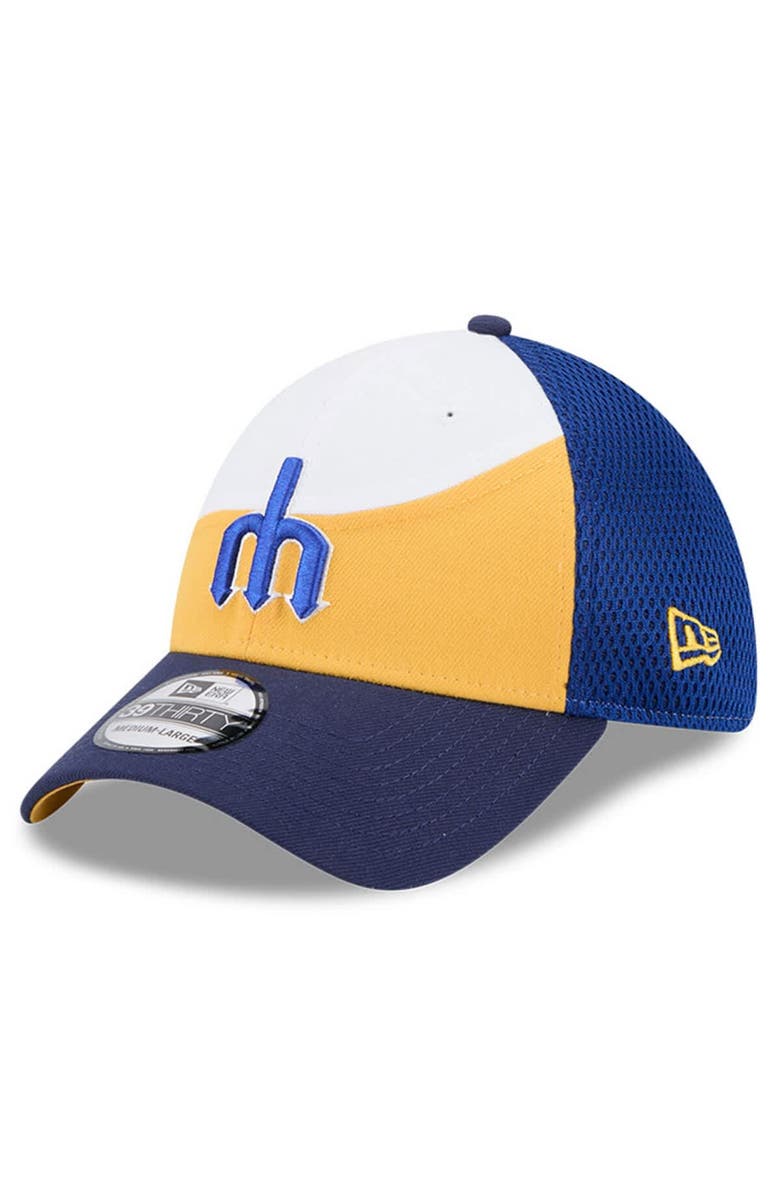 New Era Men's New Era  Gold/Blue Seattle Mariners 2025 Spring Training 39THIRTY Flex Hat, Main, color, 
