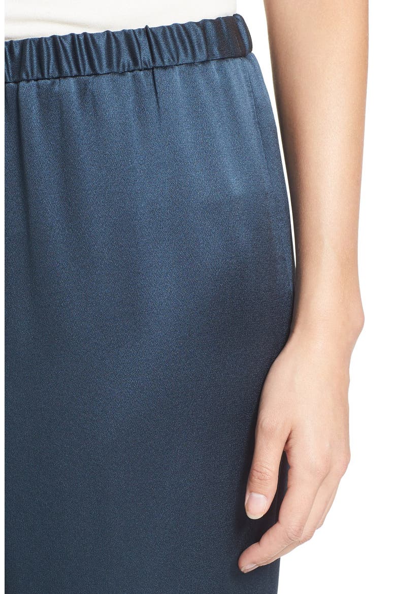Silk Satin Crop Pants, Alternate, color, FIR
