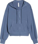 Zella Go easy Terry Zip Front Hoodie