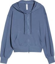 Zella Go easy Terry Zip Front Hoodie