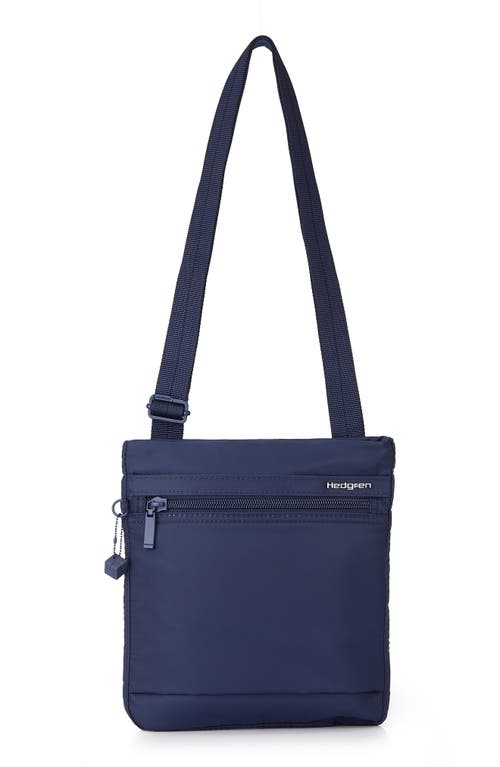 Hedgren Leonce Rfid Water Repellent Nylon Crossbody Bag In Total Eclipse