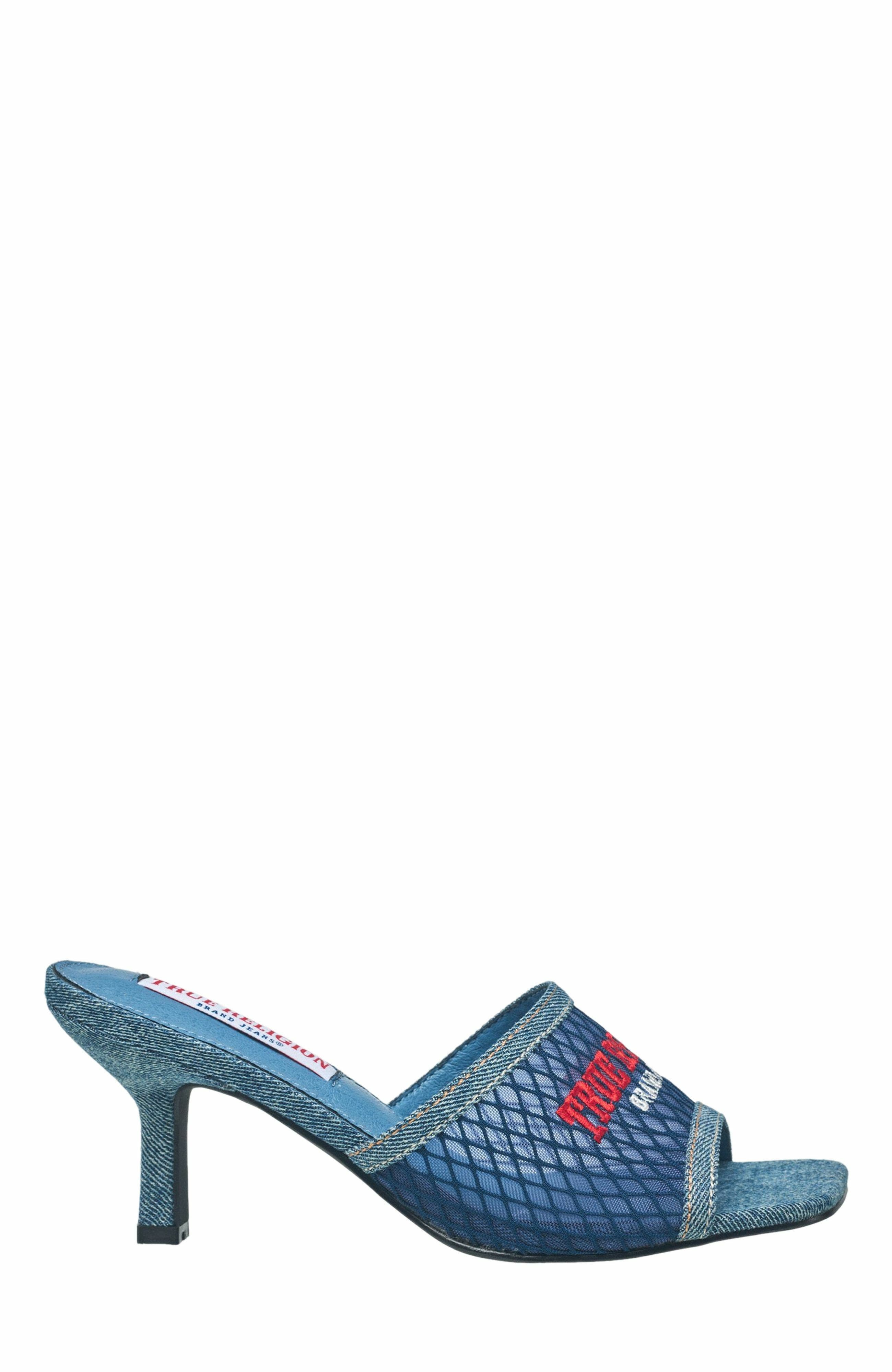 Coi Mesh Slip on Heel, Alternate, color, BLUE