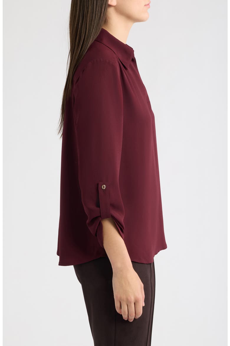 Roll-Tab Cuff Top, Alternate, color, BAROLO