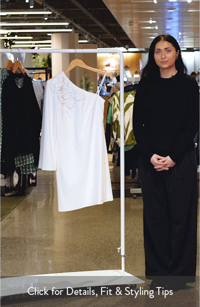 One-Shoulder Scuba Cocktail Dress, sales video thumbnail