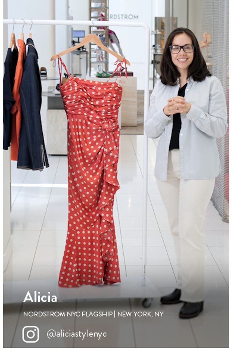Mireya Polka Dot Side Ruffle Dress video