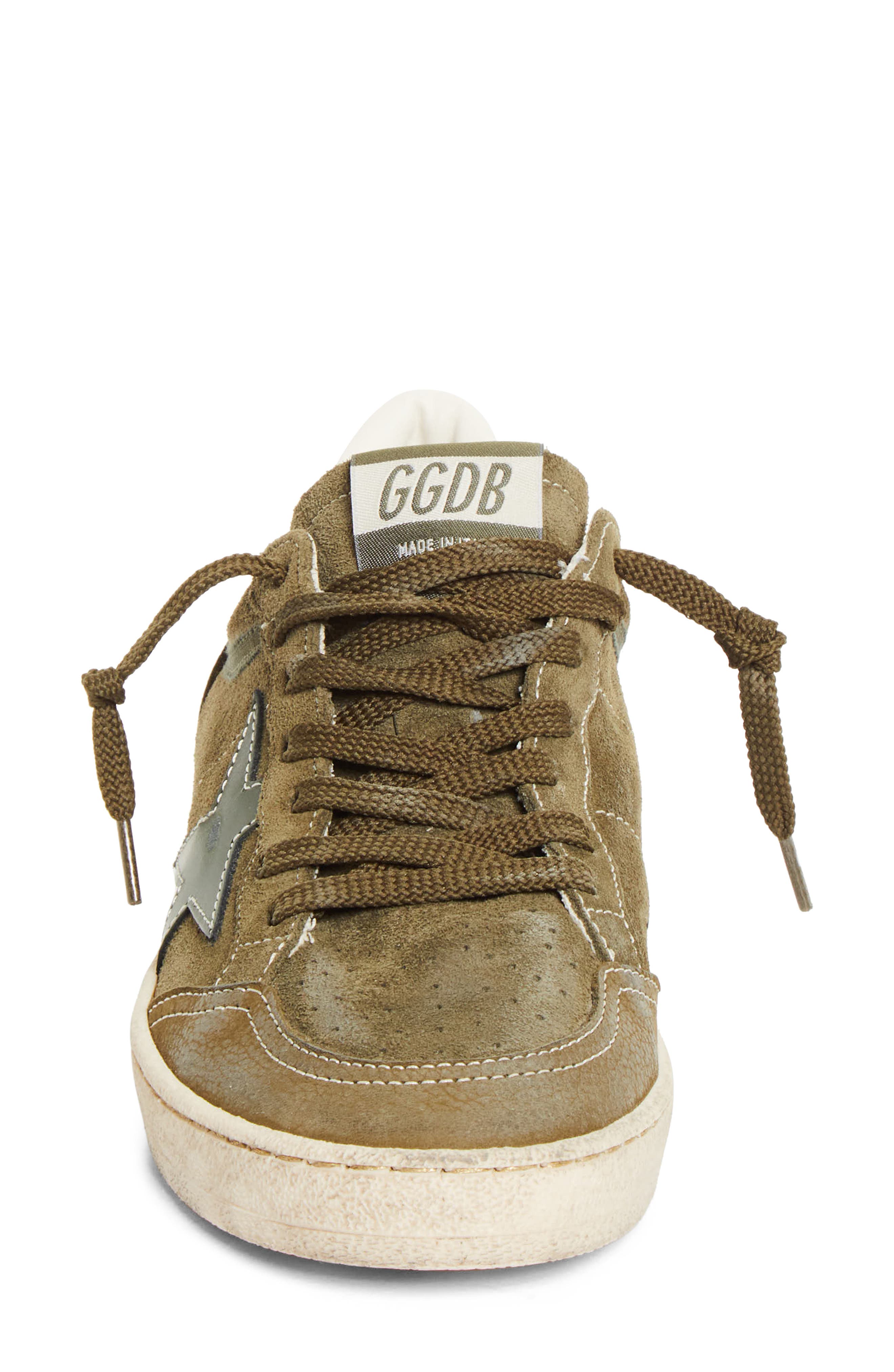 Golden Goose Ball Star Low Top Sneaker, Alternate, color, Olive Green/ Gold