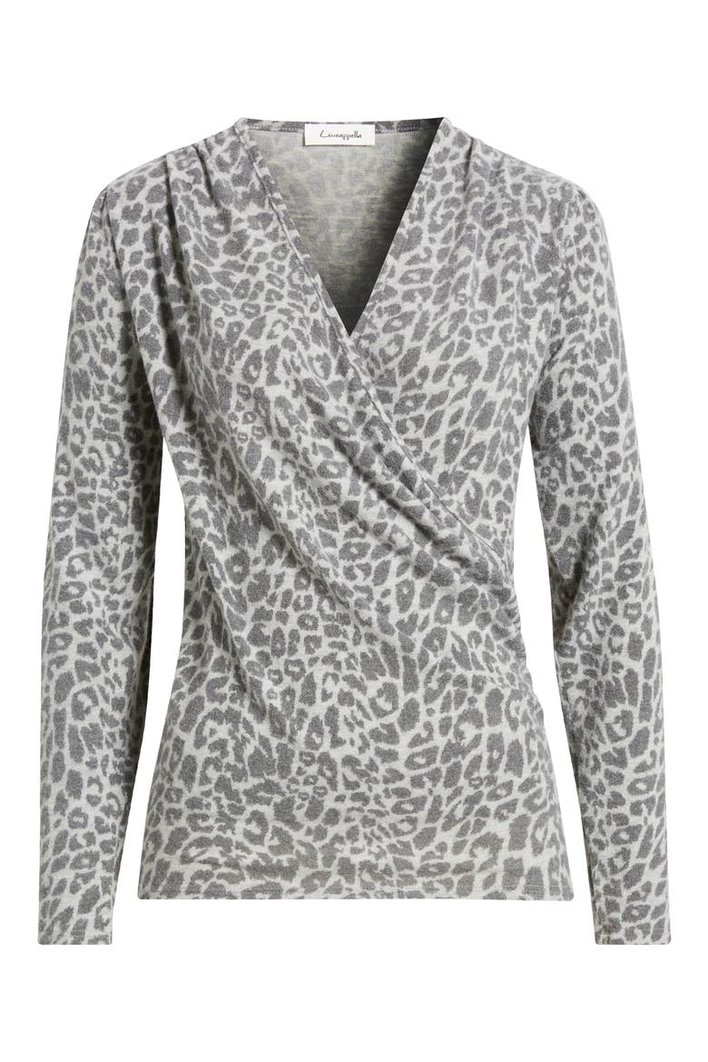 Wrap Top, Alternate, color, GRAY