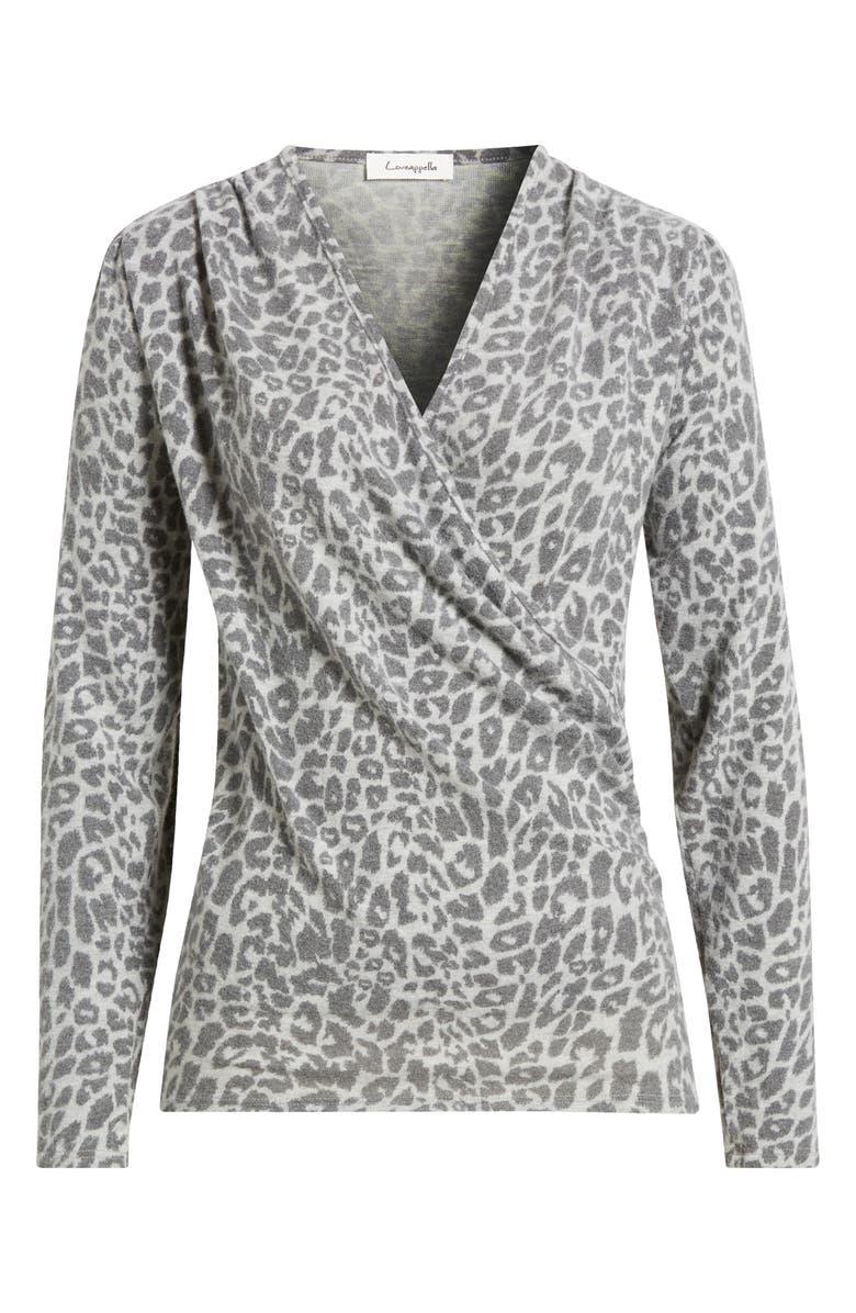 Loveappella Wrap Top, Alternate, color, Gray