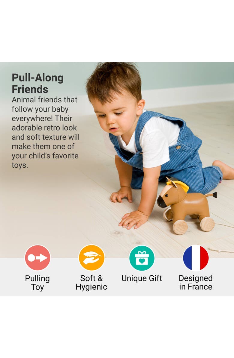 Little Big Friends Pull Along Friends - Charles the Horse, Plush Toy, Alternate, color, Brown