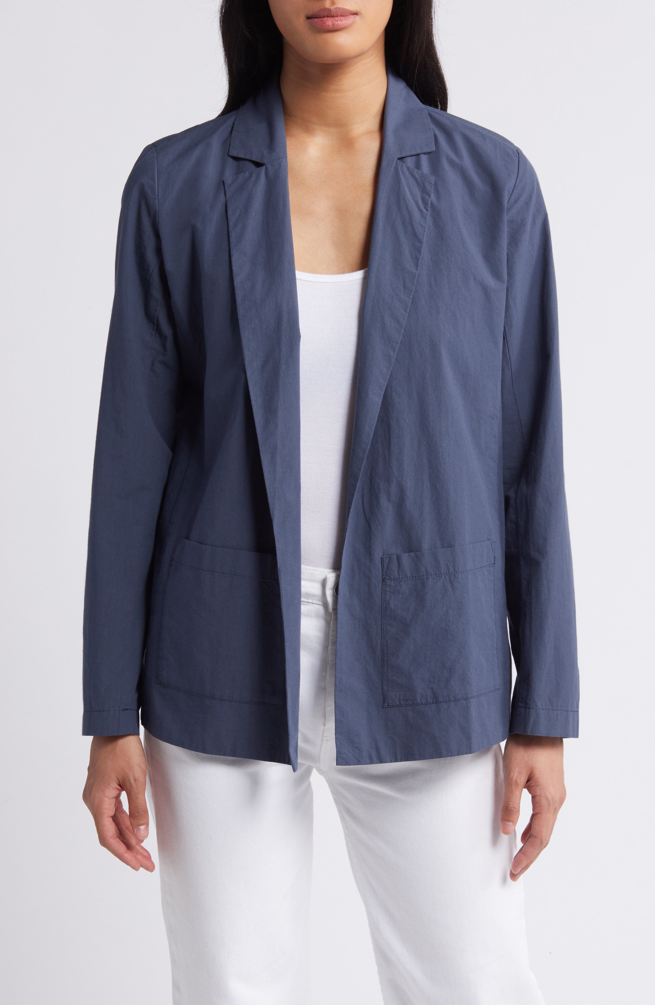 Eileen Fisher Organic Cotton Longline Blazer