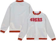Mitchell & Ness Men's Mitchell & Ness White San Francisco 49ers Vintage Logo Satin Full-Snap Jacket