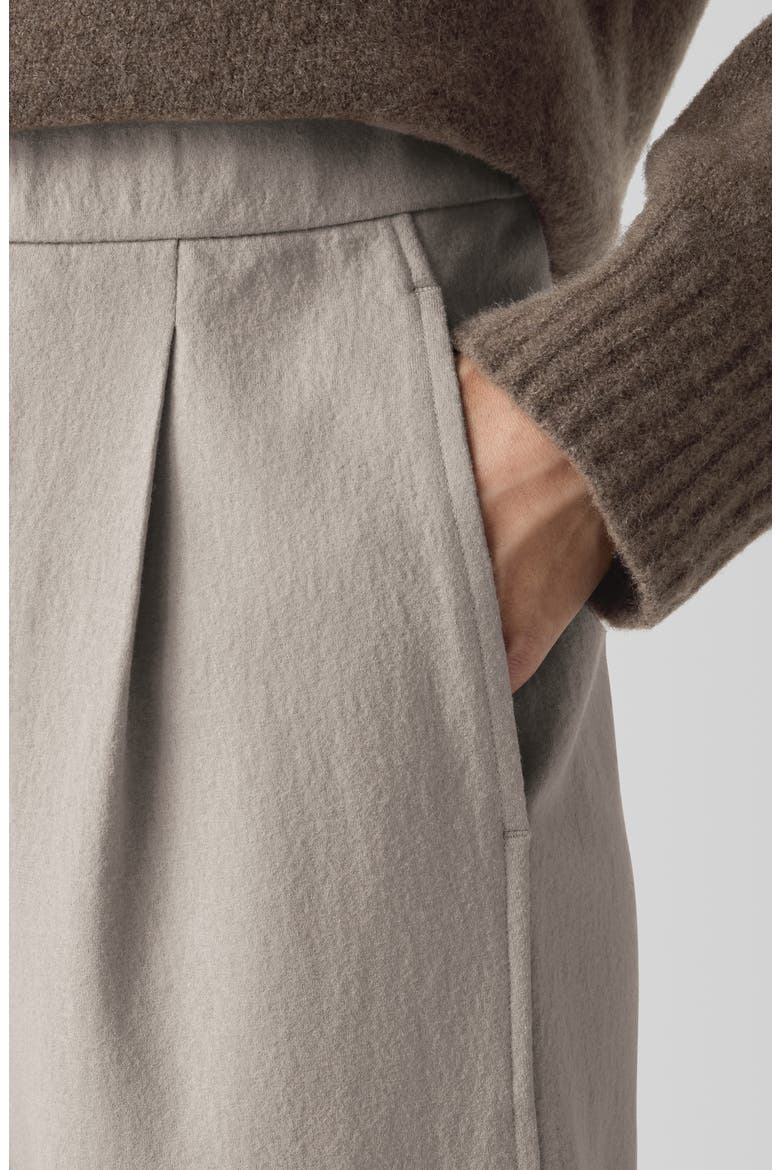Pleated Wool Lantern Ankle Pants, Alternate, color, DOVE