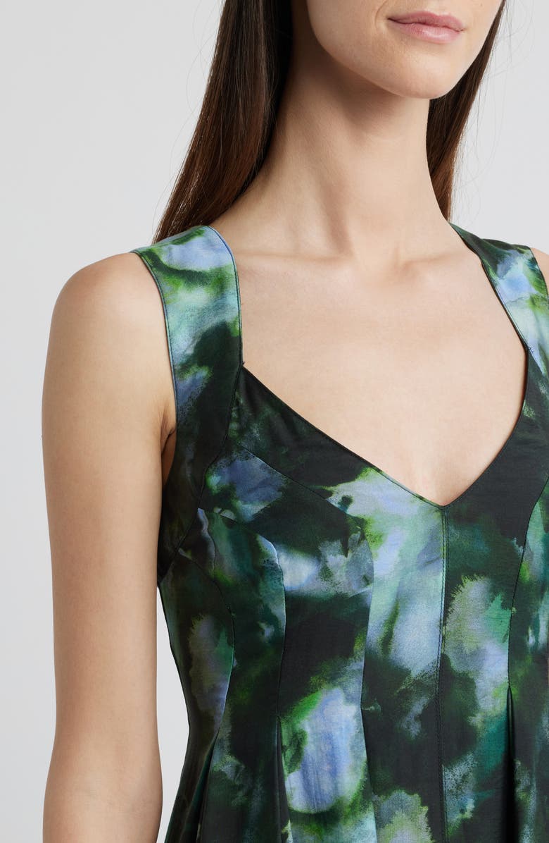 Chelsea28 Pleated Maxi Sundress, Alternate, color, Blue Aura Dye