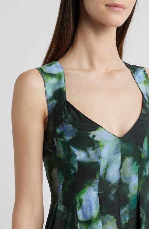 Chelsea28 Pleated Maxi Sundress In Green