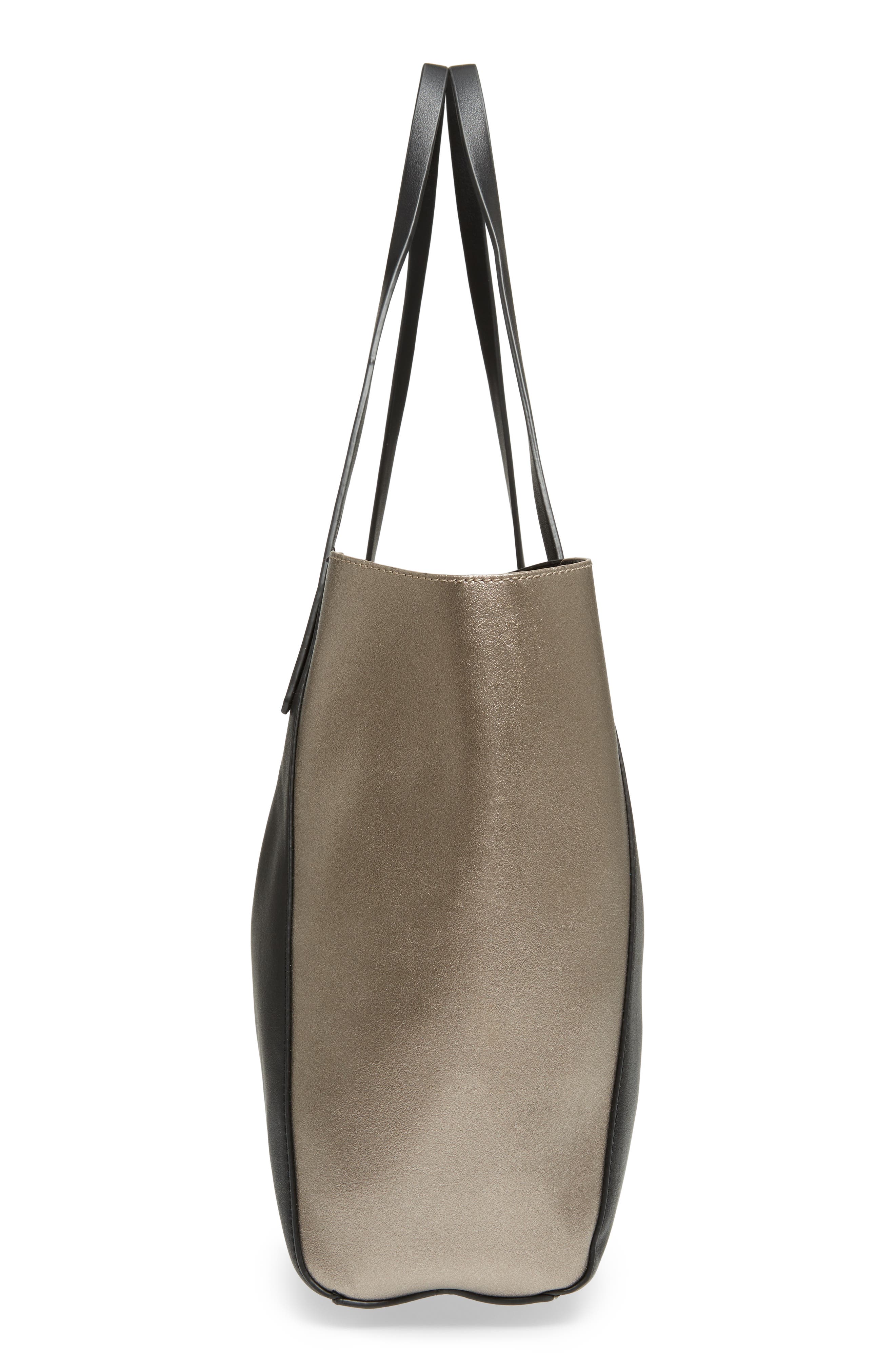 BP. Colorblock Faux Leather Tote, Alternate, color, 