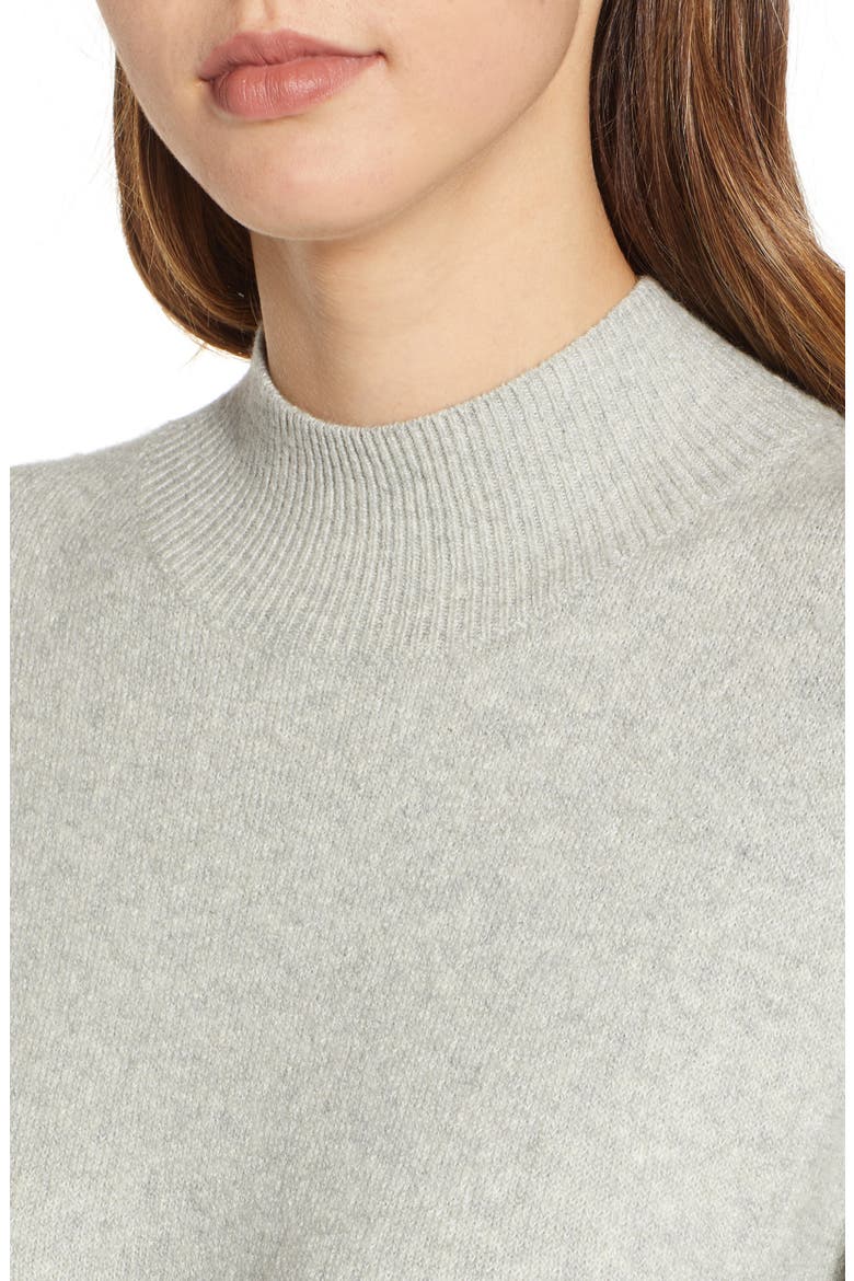 Mock Neck Sweater Dress, Alternate, color, GREY PEARL HEATHER