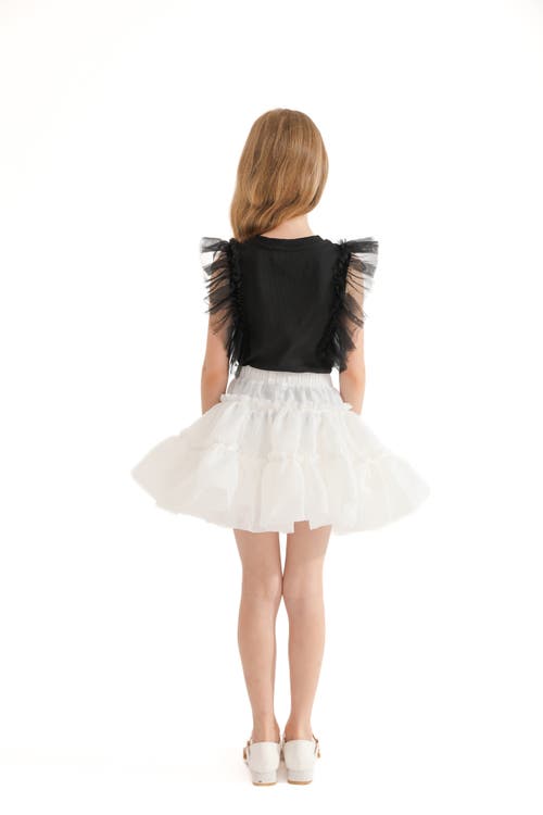 Mimi Tutu Frilled Satin Skort In White