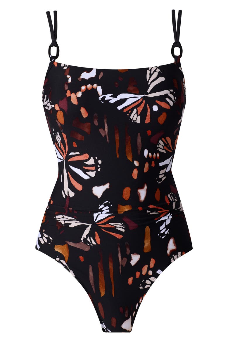 Chrysalis Georgie Underwire One-Piece Swimsuit, Alternate, color, BLACK/ MULTI