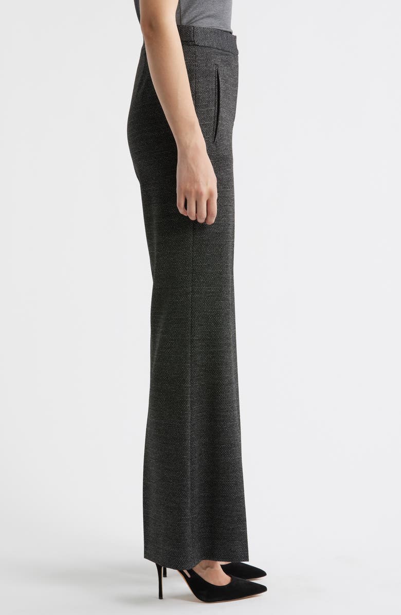 BOSS Talia Flare Pants, Alternate, color, Charcoal Jersey Structure