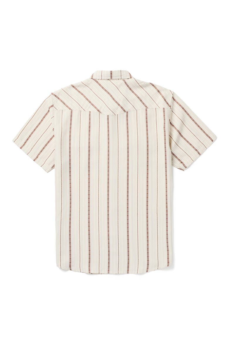 Sawtooth Short Sleeve Snap-Up Shirt, Alternate, color, AZTECA TILE