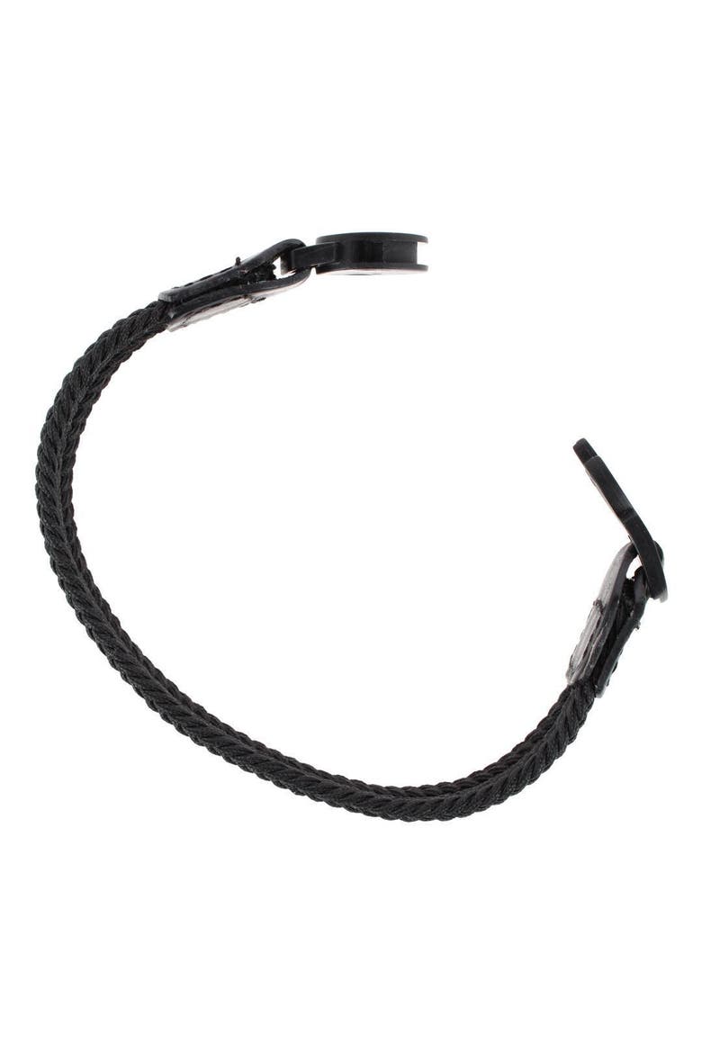 Brody 18mm Solid Color Braided Golf Bracelet, Alternate, color, Black