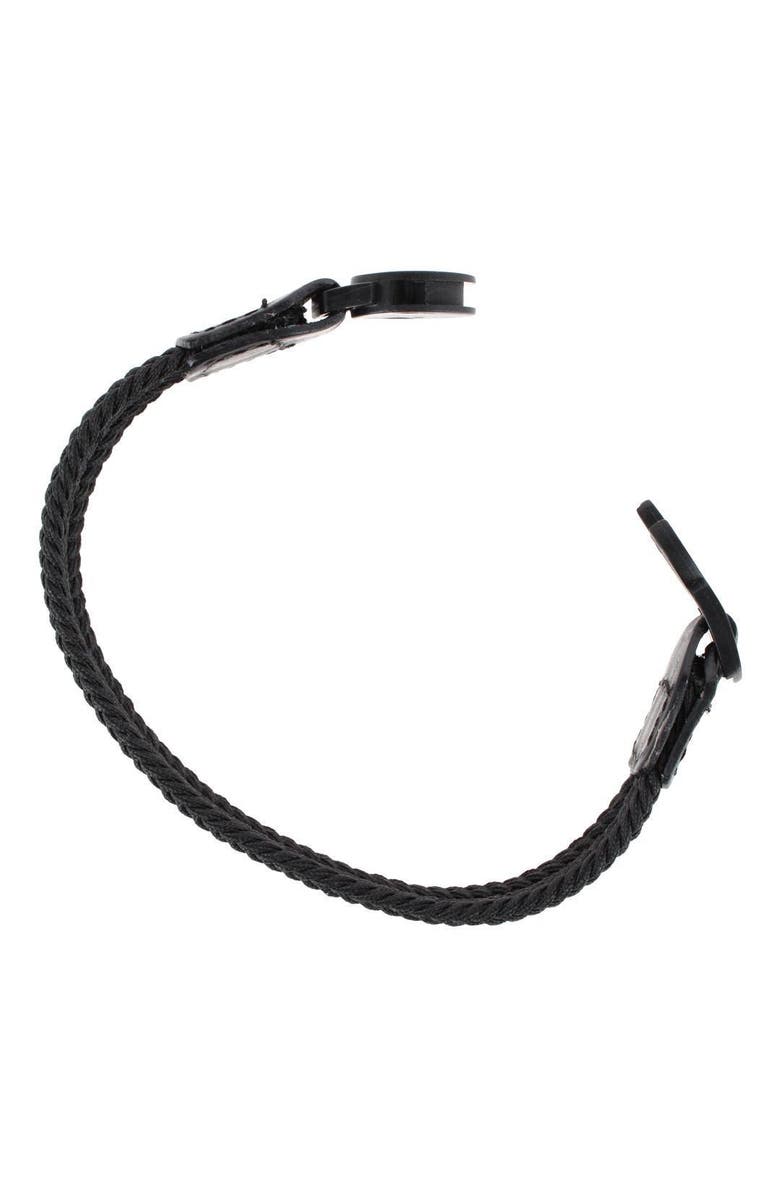 Trafalgar Brody 18mm Solid Color Braided Golf Bracelet, Alternate, color, Black