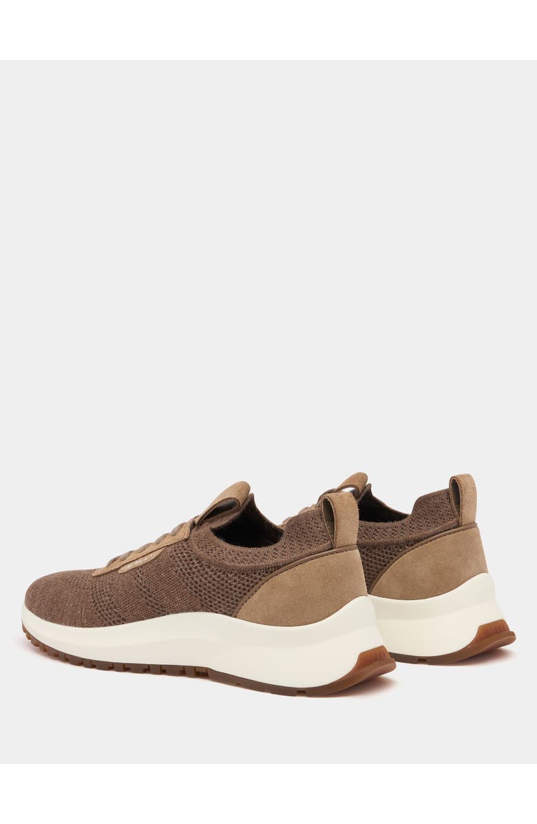 Bally Outline Sneaker in Leather Lined with Lambsfur, Alternate, color, Brown