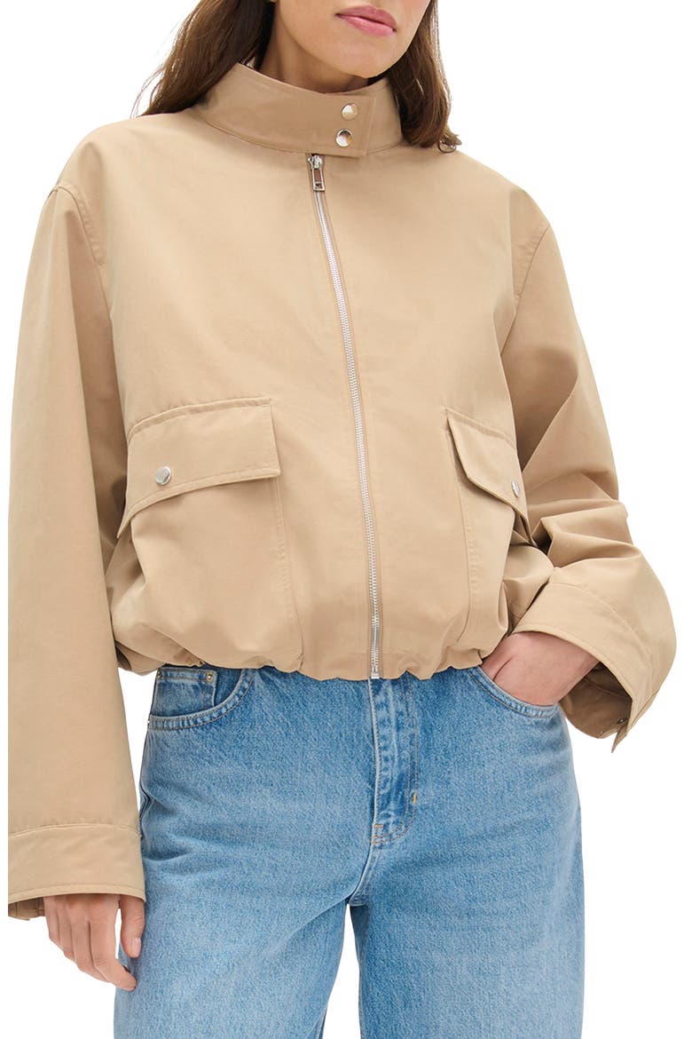 Brody Bubble Hem Jacket, Main, color, CAMEL