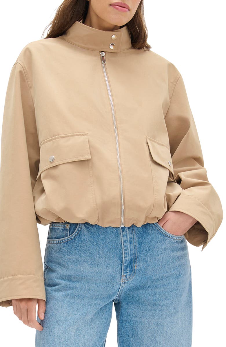 ALIGNE Brody Bubble Hem Jacket, Main, color, Camel