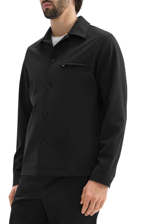 Theory River Trucker Jacket In Neoteric Twill In Black