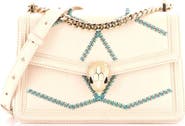 Pre-Owned Bvlgari Serpenti Forever Shoulder Bag Whipstitched Leather Small