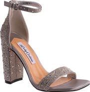 LADY COUTURE Dalia Crystal Embellished Ankle Strap Sandal