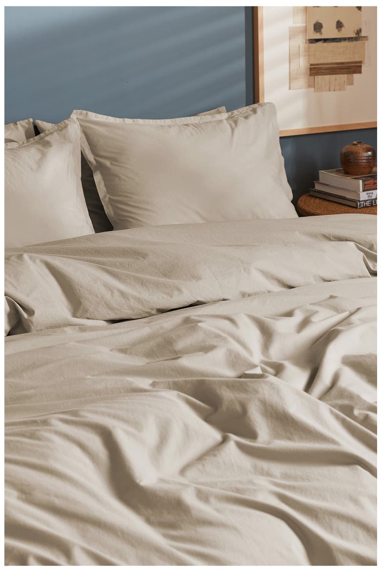 Set of 2 Brushed Cotton Shams (Nordstrom Exclusive), Alternate, color, LATTE