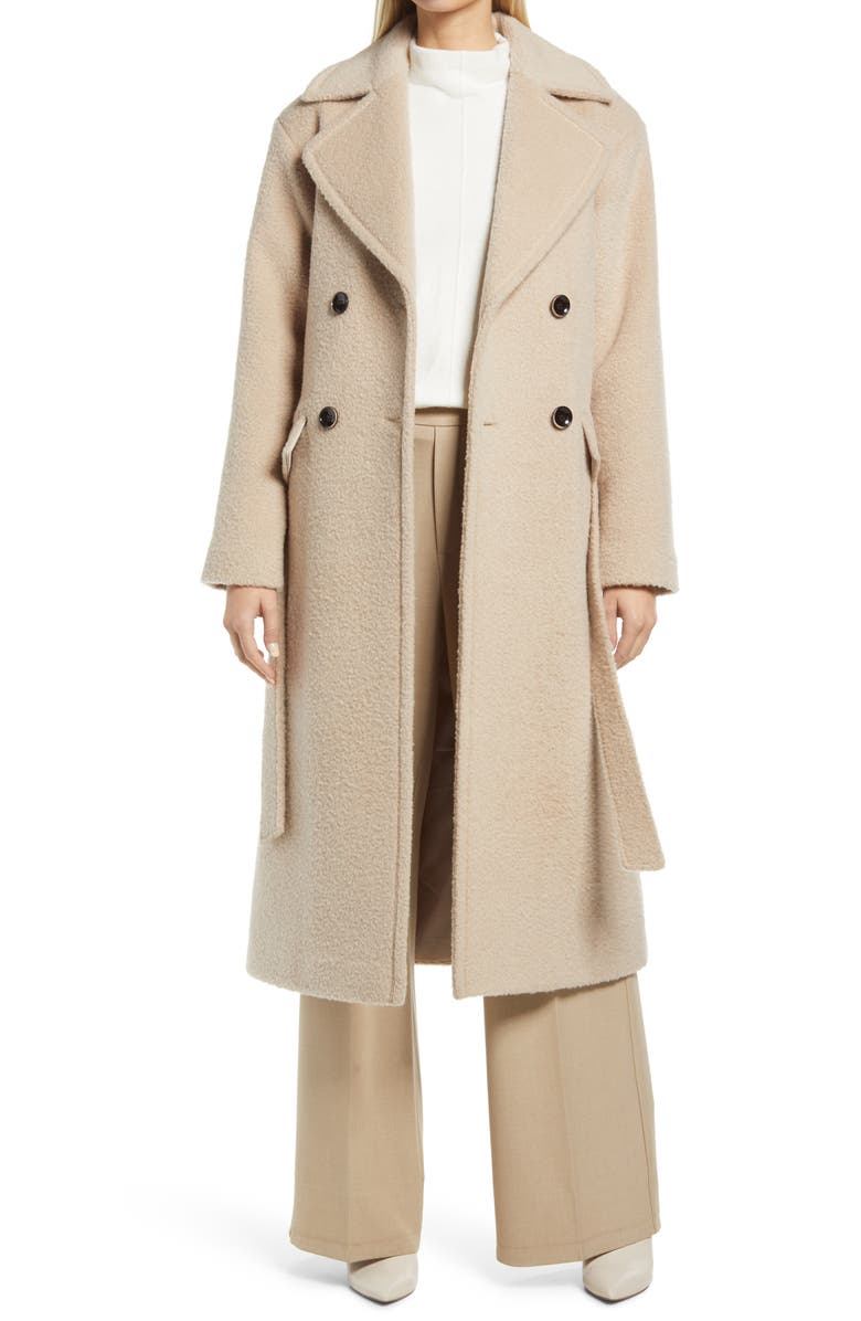 Nordstrom Belted Wool Blend Wrap Coat, Alternate, color,