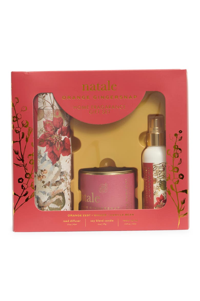 Natale 3-Piece Home Fragrance Set, Main, color, DARK RED