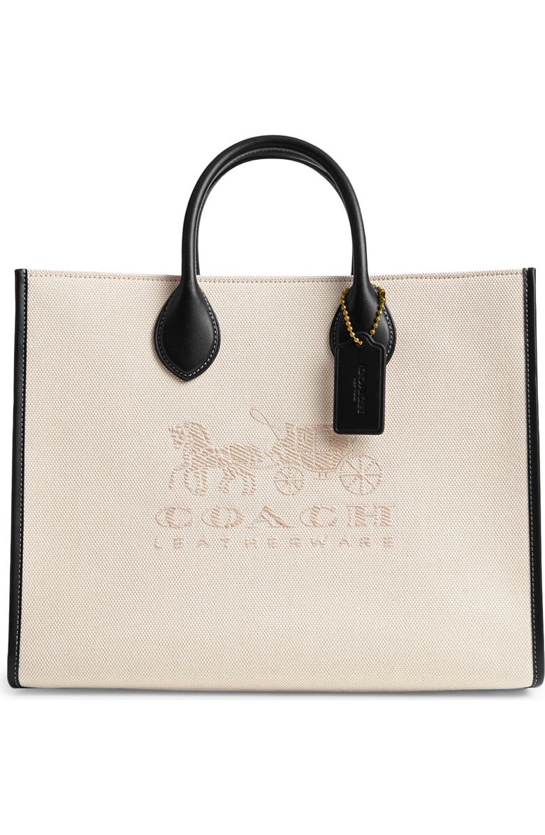 COACH Ace Canvas & Leather Tote, Main, color,