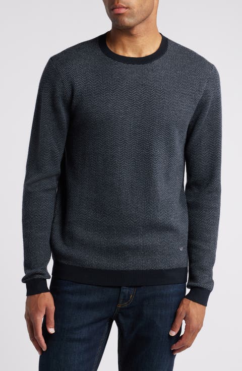 Chevron Wool Crewneck Sweater