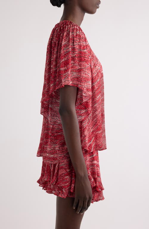 Isabel Marant Étoile Isabel Marant Etoile Fuchsia Printed ml Vutti Top In Red