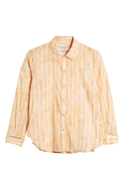 Nic + Zoe Nic+zoe Watercolor Stripe Cotton Button-up Shirt In Multi