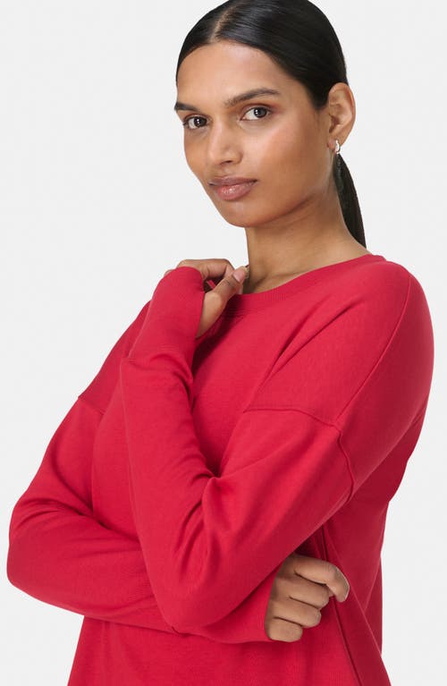 Sweaty Betty After Class Crop Sweatshirt Pepper Red In Red