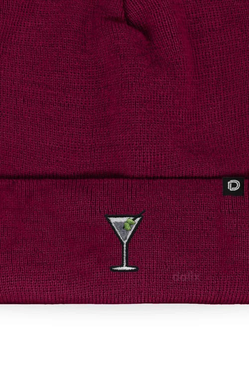 Dalix Martini Beanie Cap In Burgundy