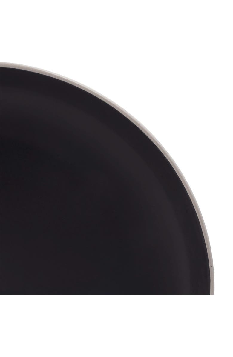 Gibson Home Rockaway 12 Piece Stoneware Dinnerware Set, Alternate, color, Black