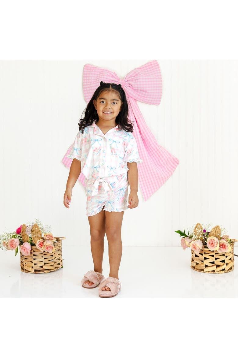 Gingham Trellis Lounge Set, Alternate, color, Soft Pink