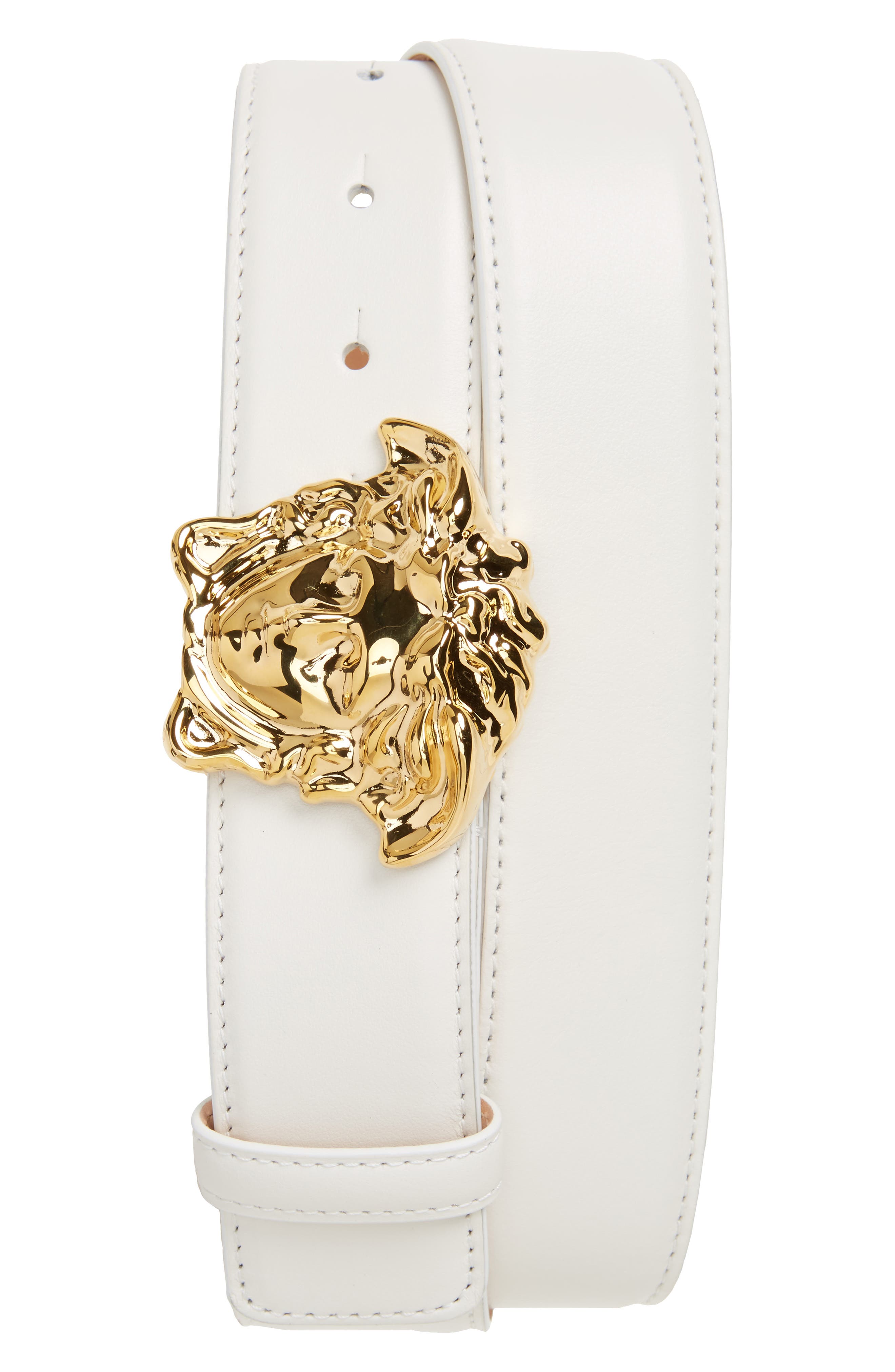 Medusa Head Leather Belt (Men) | Nordstrom
