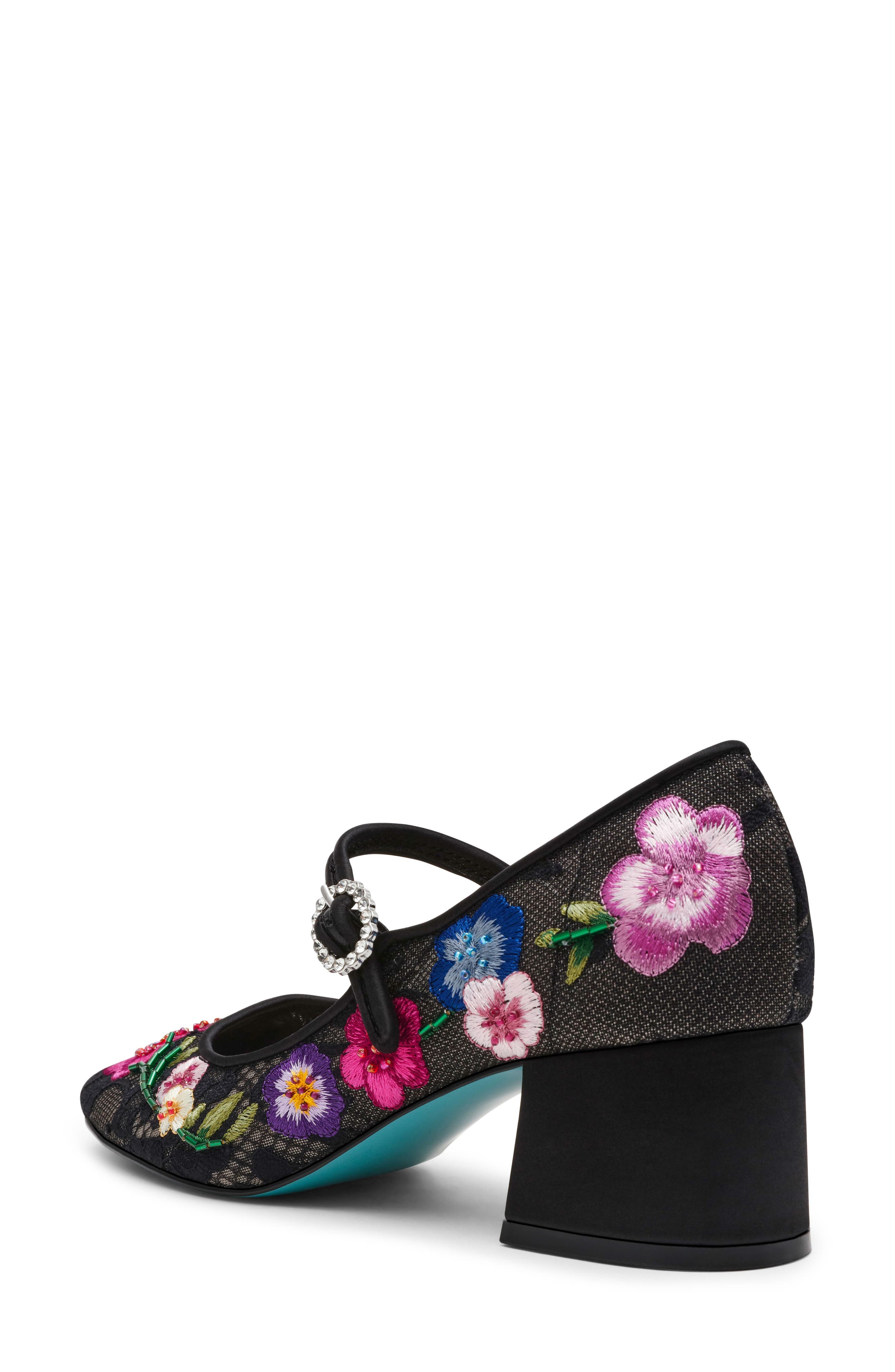 Betsey Johnson Rubee Mary Jane Pump, Alternate, color, Black Multi Floral
